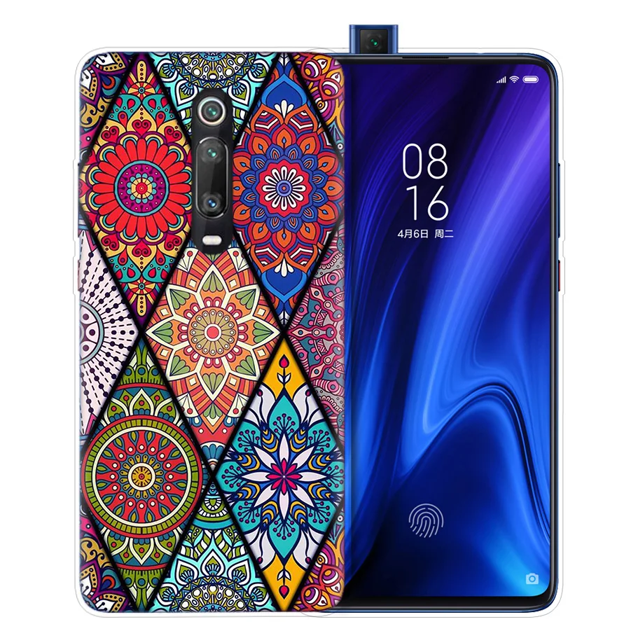 Чехол с цветами и мандалой для Xiaomi Redmi Note 8T 8 7 9S K20 K30 Pro 7A Mi CC9 10 9T 9 A3 Lite F2 X2 чехол