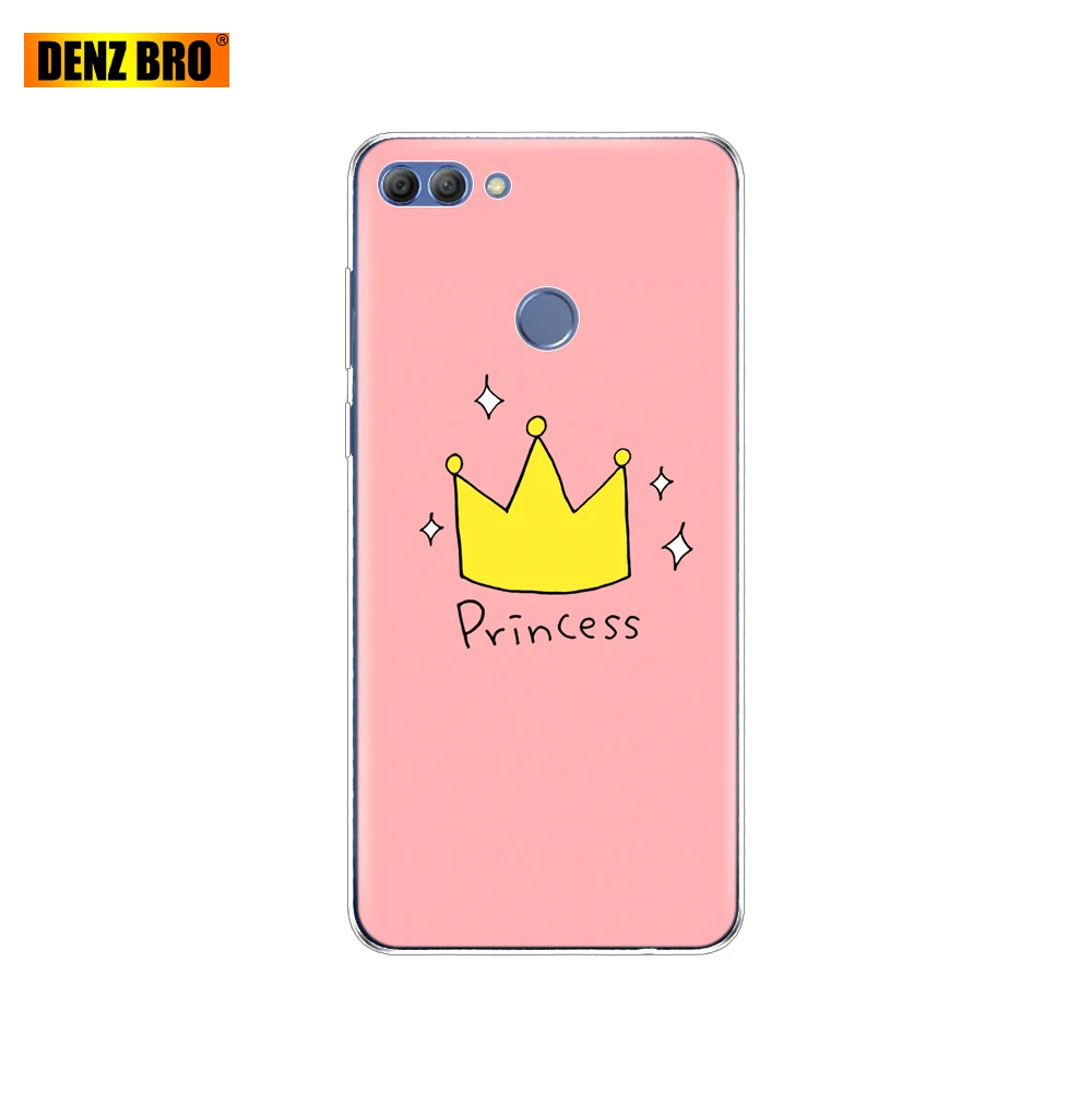 61939 Чехол для huawei P smart Enjoy 7 S, мягкий силиконовый чехол для телефона из ТПУ с полной защитой, прозрачный чехол-бампер - Цвет: 61939