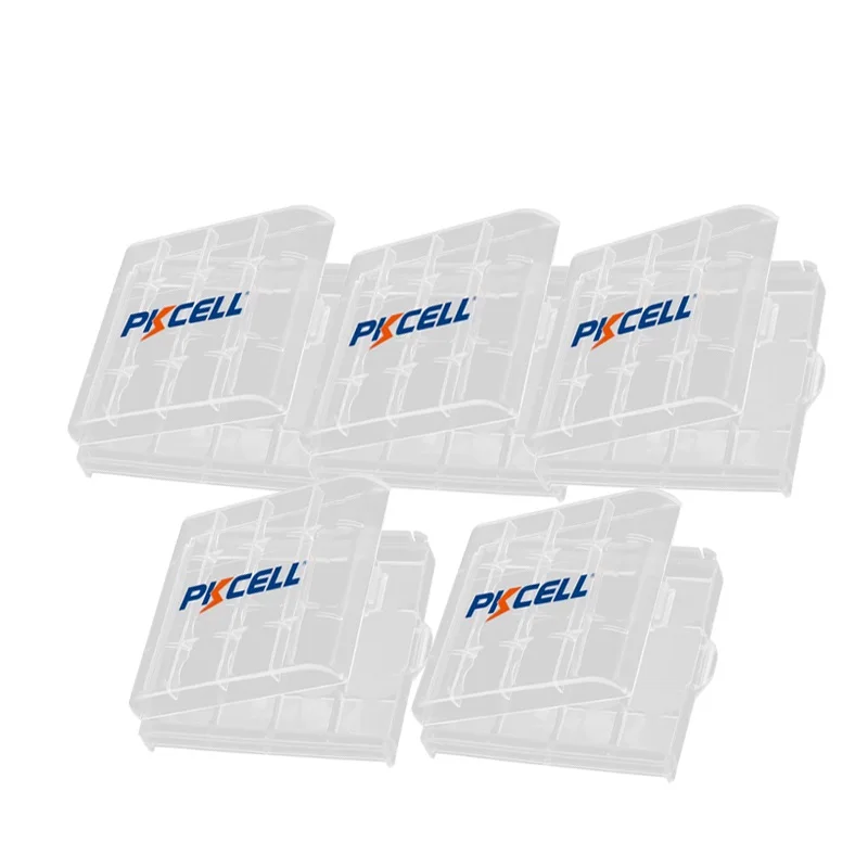 Closeout Case-Holder Battery-Box Plastic PKCELL AA 5pcs White 76oqeNqw