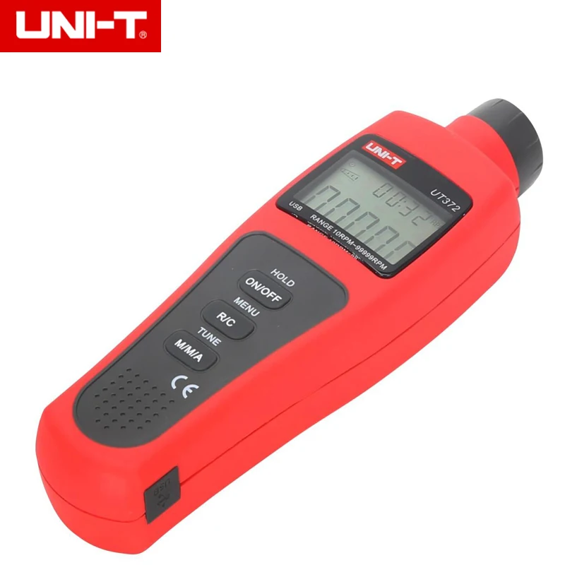 UNI-T UT372 Нет контакта Тахометры USB Интерфейс 10-99999 ОБ/мин Скорость монитор lcd-дисплей