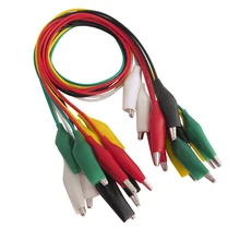 10 шт. 50 см двухсторонний зубчатый зажим "крокодил" кабель тестирование Перемычка провода