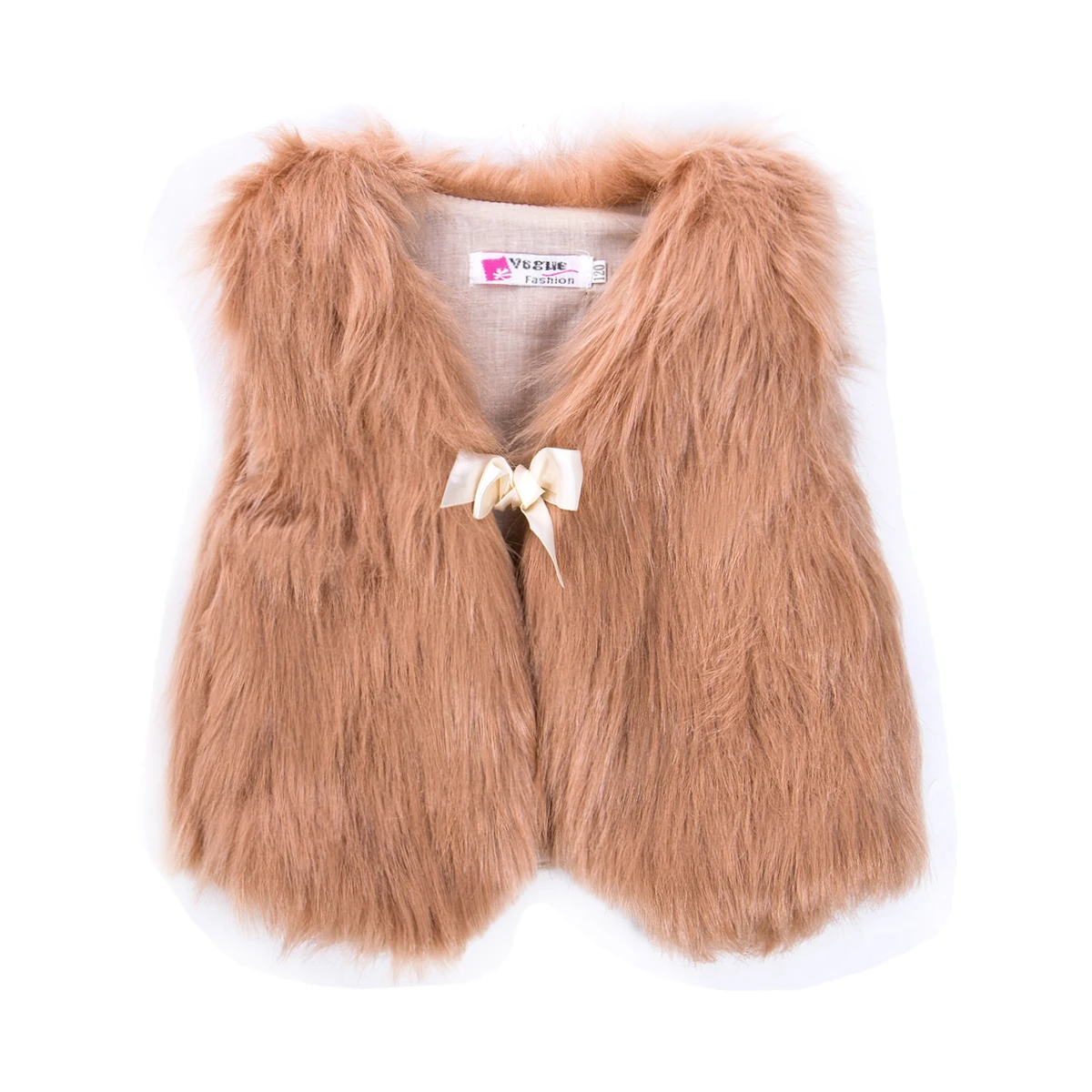  New Toddler Baby Girls Kids Winter Faux Fur Vest Waistcoat Sleeveless Solid Bowknot Belt Warm Coat 