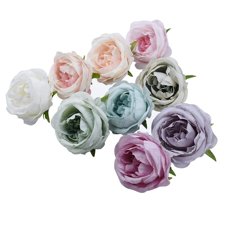 5 шт. 7 см свадебные декоративные цветы настенные рождественские украшения для дома искусственные розы цветок diy Подарочная коробка Искусственные цветы дешево