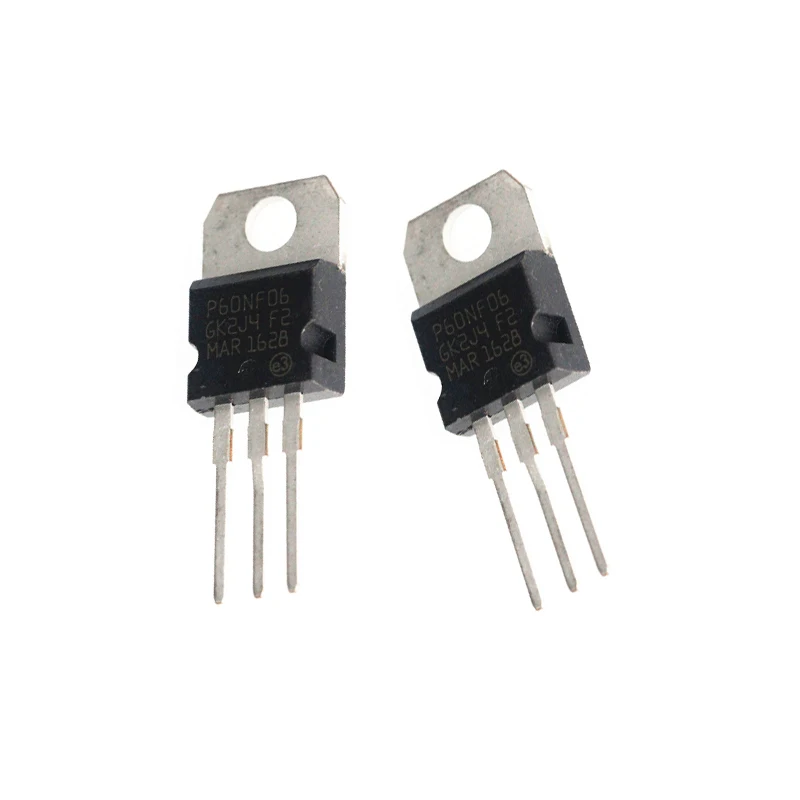 10PCS/LOT STP60NF06 P60NF06 60A 60V 60N06 60NF06 TO-220 TO220 Transistor MOSFET Chipset