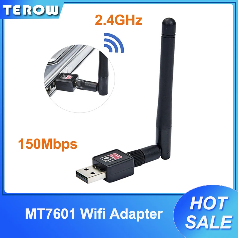 

TENROW Wireless WiFi Network Card 150M USB 2.0 802.11 b/g/n LAN Antenna Adapter for Laptop PC Mini Wi-fi Dongle MT7601