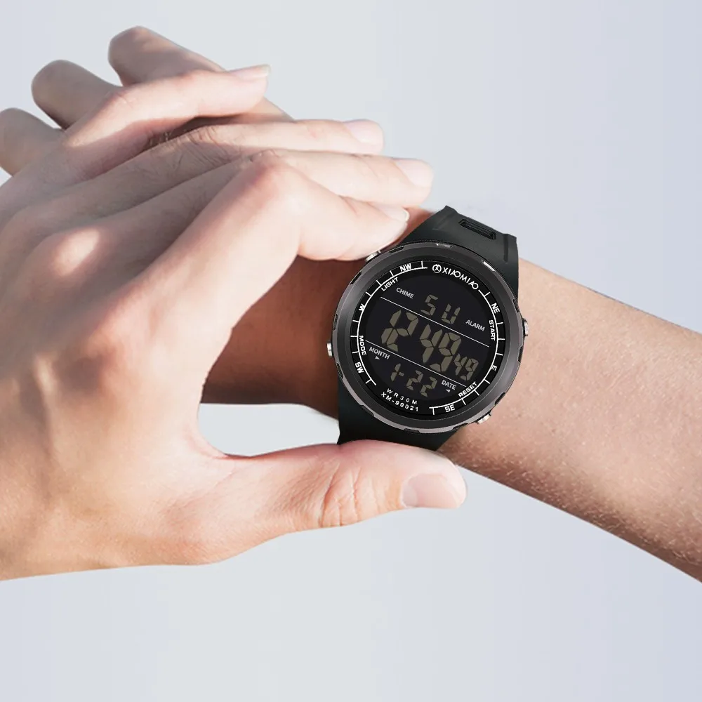 

Fashion Men High-End Multi-Function Watch Buckle Clasp Sports Waterproof Electronic Watches For Men montre homme sport FJSL