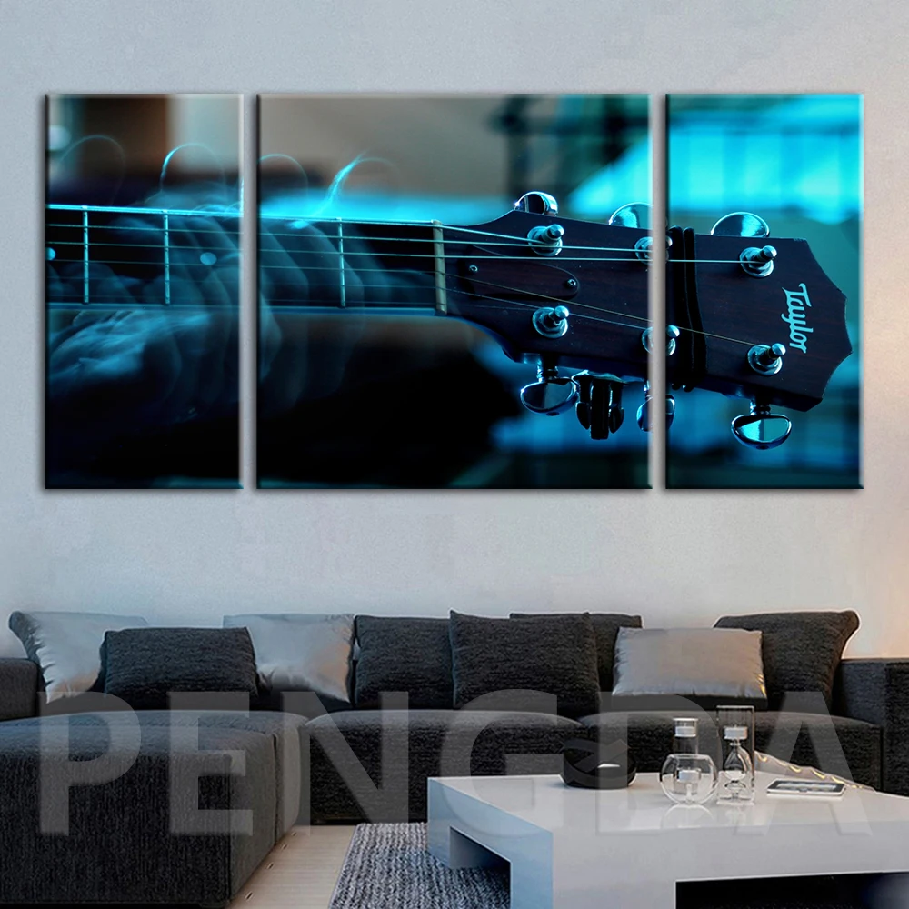 Настенное искусство домашний декор печать на холсте музыкальные инструменты