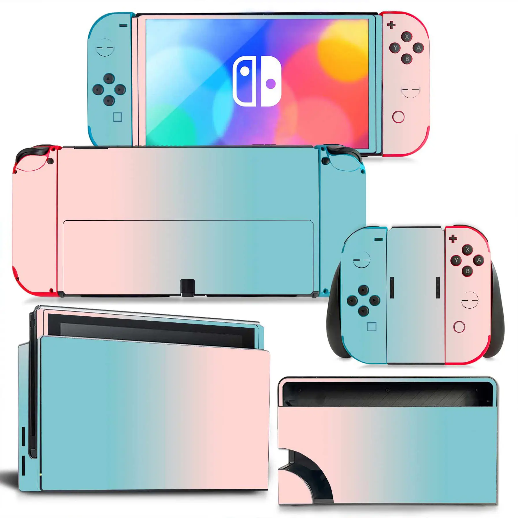 colorful design for Nintend o Switch oled skin for Switch oled pvc skin for ns oled skin sticker for oled vinyl sticker 