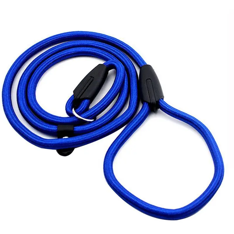 Blue Прочный ошейник для домашних животных, нейлоновый поводок для собак с цепью 1 см - Цвет: Blue