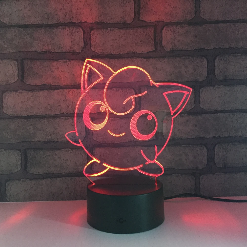 Аниме Кирби светодиодный ночник RGB 7 цветов Изменение Настольная лампа фигурки 1840 мальчиков девочек рождественские игрушки