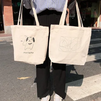 

Japanese lazy wind wild canvas bag female ins cute literary college student shoulder bag ladies hand bags women handbags