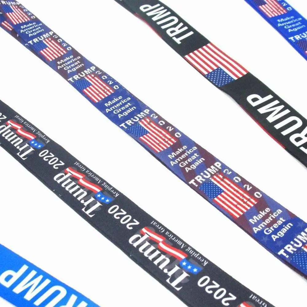 1 шт. ремешок TRUMP для ключей США флаг шейный ID телефон Lanyards значок мобильный карта