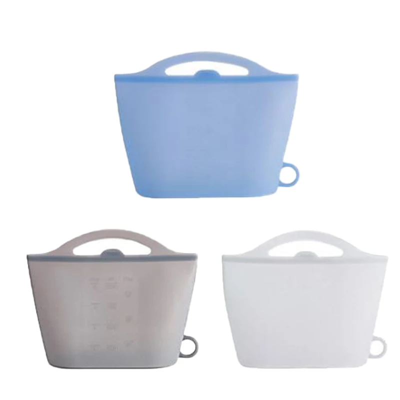 

Silicone Food Storage Bag For Snack Biscuit Liquid Ziplock Bags Reusable For Vegetable Fruit Meat Fresh keeping Bag