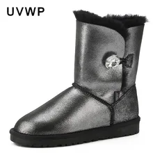 Лидер продаж; женские ботинки; зимние сапоги из натуральной овечьей кожи; зимние сапоги на натуральном меху; теплая шерсть; водонепроницаемые зимние сапоги; обувь