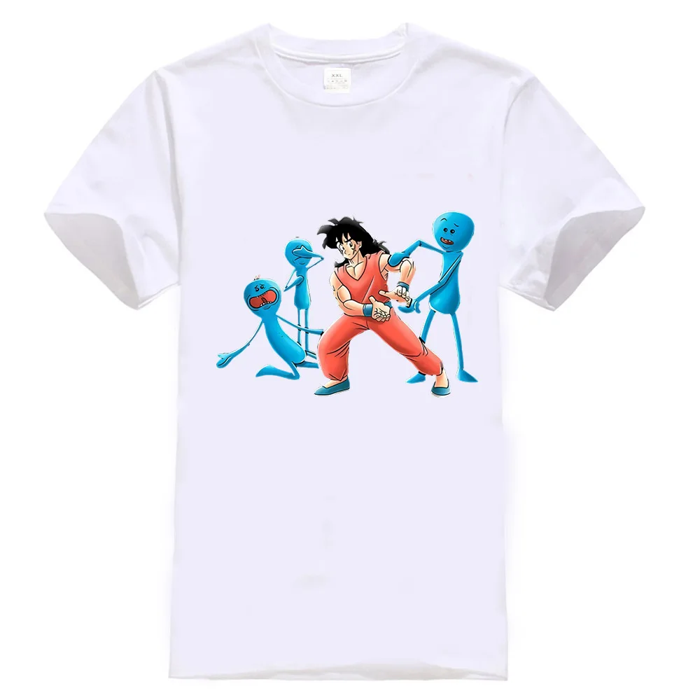Mr. Meeseeks Dragon Ball Z забавная ТВ футболка унисекс Yamcha 2Xl 3Xl 4Xl 5Xl футболка - Цвет: Белый