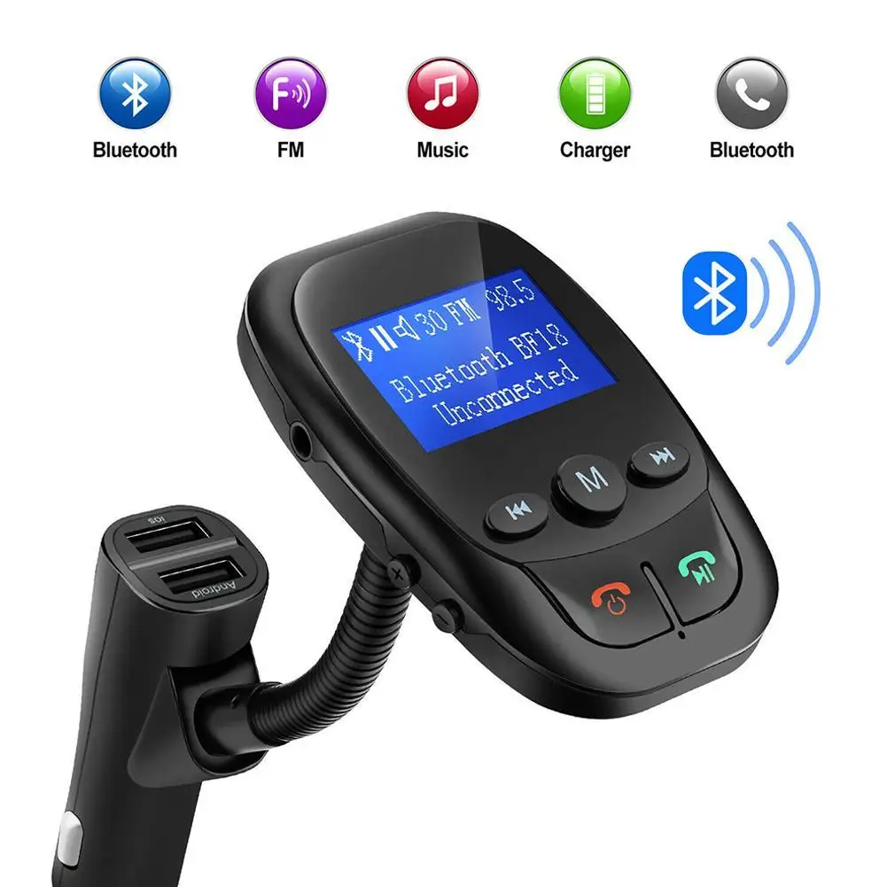 Беспроводной автомобильный Bluetooth fm-передатчик MP3 радио адаптер автомобильный комплект USB зарядное устройство Suppor звонящий мобильный телефон музыка TF карта