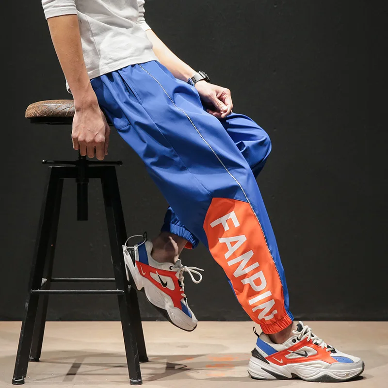 

2020 Spring Main Push Japanese-style Macheda Thin Printed Contrast Color Capri Pants M-5x Hk123