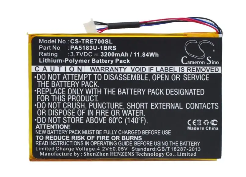 Cameron sino 3200 мАч аккумулятор для Toshiba AT7-B AT7-C AT7-C8 возбуждать Go Mini 7 PA5183U-1BRS планшет Батарея