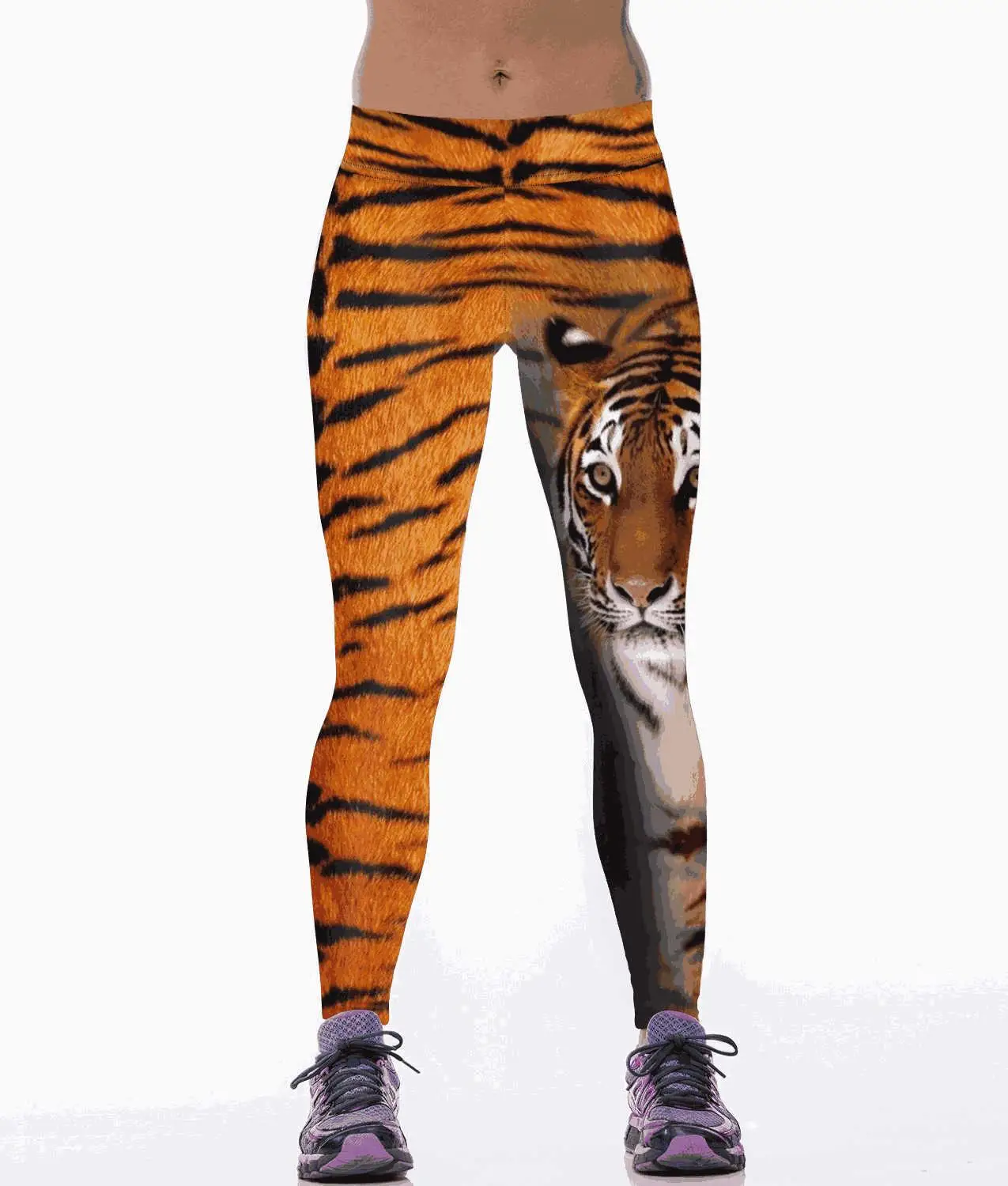 L Halloween Tiger Eagle Animal Skeleton Print Women Yoga Pants Leggings Fitness Tight Push Up Workout Gym Clothing Run Sportswear - Цвет: L