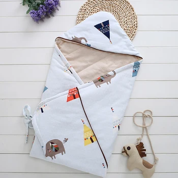 

Baby Swaddle Newborn Blanket Quilt Infant Sleepsacks Quilt Cot Cover Envelope For Discharge Cartoon Printed Baby Blanket 2020
