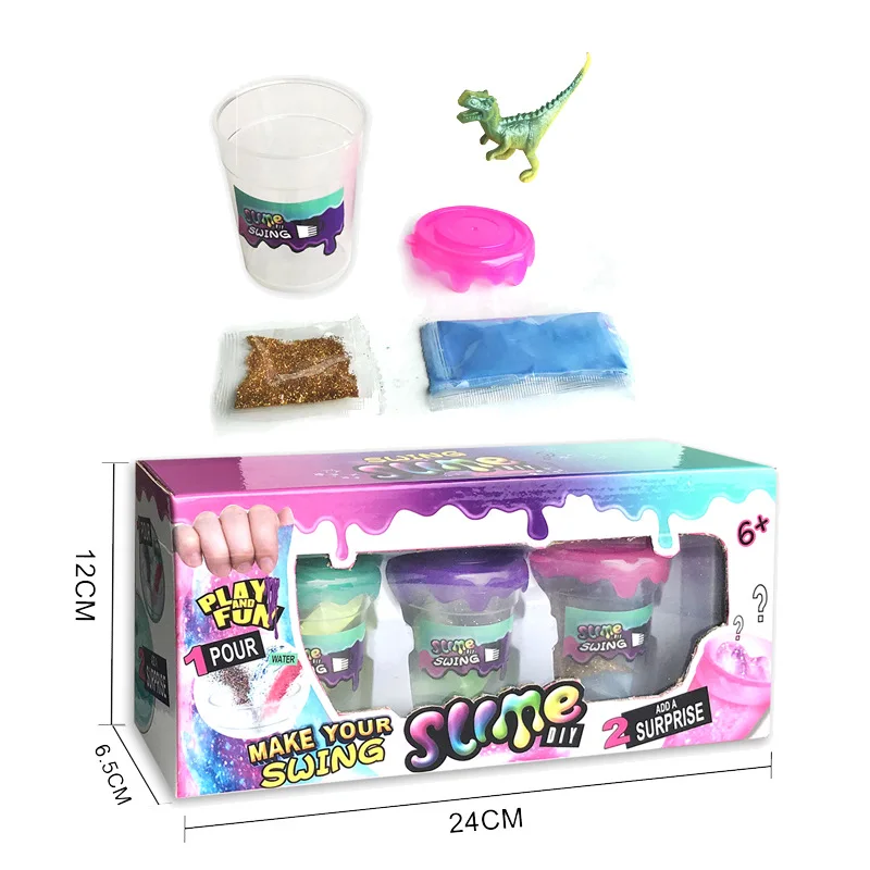 A DIY Slime игрушки набор кристалл динозавр слизи грязи дополнение талисманы облако грязи Diy пластиковый кран рыбные шары Игрушка снятие стресса - Цвет: A