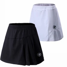 Женская летняя спортивная юбка с шортами для бадминтона, юбки для настольного тенниса, дышащие, против утечки, для йоги, гольфа, бега, юбки для тренировок