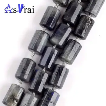 

Labradorite Faceted Stone Natural Stone Column Shape Beads For Jewelry Making Spacer Loose Beads 5*10mm Diy Bracelets 15inches