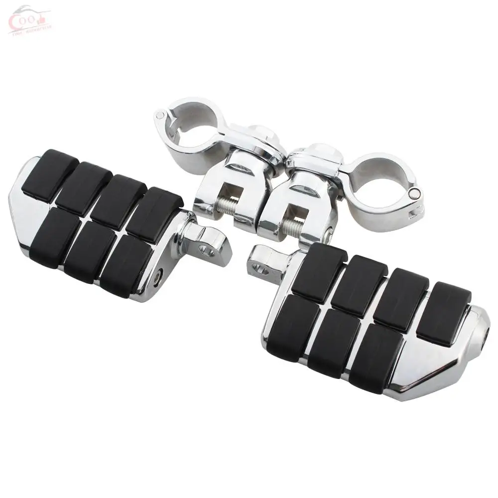 Мотоциклетные хромированные подножки Highway Footrests Clevis крепление подножки w/1-1/" зажимы для Harley Chopper кафе гонщик
