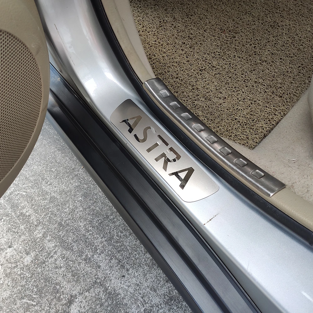 Для автомобиля Opel Vauxhall Astra накладки на пороги, аксессуары для укладки, защита из нержавеющей стали, авто Стайлинг, наклейка 2010