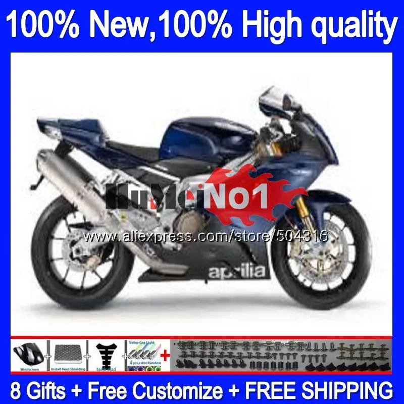 Средства ухода за кожей для Aprilia RSV1000R Mille RV60 RSV1000RR РСВ 1000 8MC. 101 RSV1000 R RR 2003 2004 2005 2006 03 04 05 06 обтекатель темно-синего цвета
