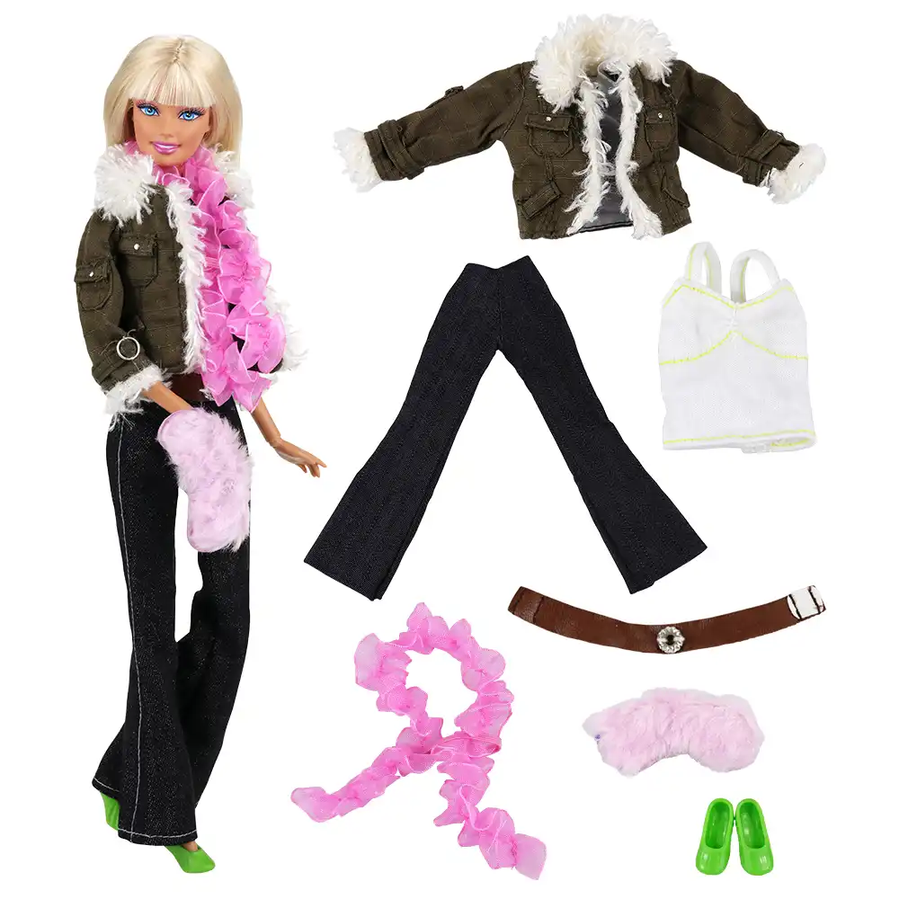 Accesorios de moda hechos a mano para muñecas, ropa, zapatos, Tops, pantalones para Barbie, juego de vestir, regalo de cumpleaños para niña|Muñecas| - AliExpress