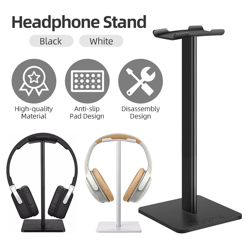 Universal Headphone Stand Anti-slip Base Headsets Holder with Aluminum Metal Soft TUP Earphone Accessories for Mpow H21 H12 H5 (1)