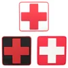 Mini Badge tactique de l'armée médicale en PVC 3D, 2.5cm x 2.5cm, Patch de la croix suisse en caoutchouc rouge ► Photo 3/6