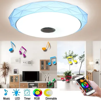 

40cm Large Modern RGB LED Ceiling Lights Home lighting 24W APP Control bluetooth Music Light Bedroom Lamps Smart Ceiling Lamp