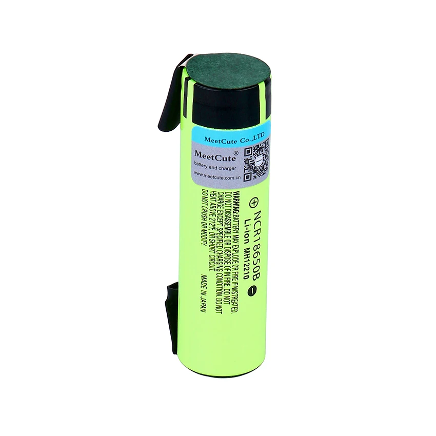 Meetcute 3400mAh NCR18650B 3,7 V защищенная 18650 батарея перезаряжаемая литиевая батарея с DIY никелевая деталь для фонарика - Цвет: 1pcs