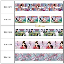 HSDCraft 22 мм 25 мм 38 мм 50 мм 75 мм пользовательские детство героини Живопись Дизайн HT Grosgrain ленты 10 ярдов/рулон