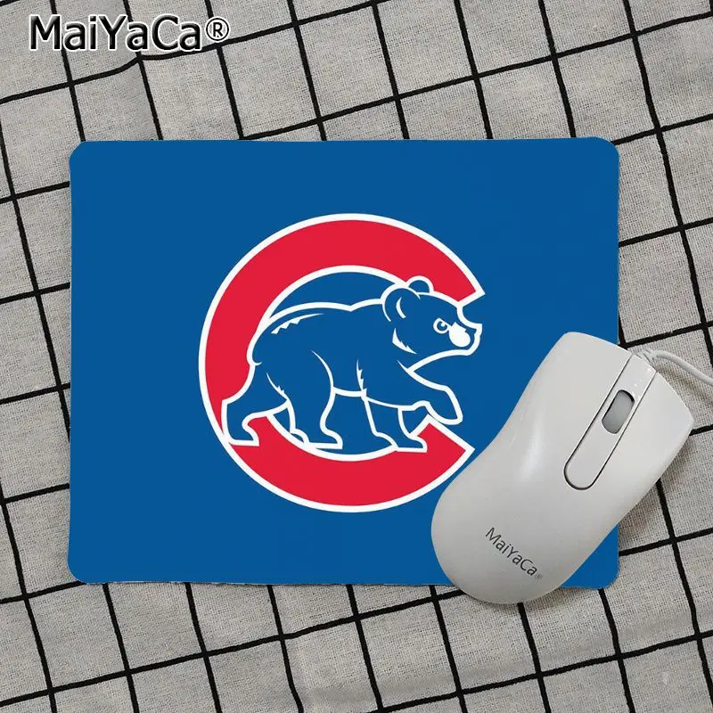 No Lock Edge25x29cm Maiya высокое качество Chicago Cubs Бейсбол противоскользящие прочные силиконовые компьютерные коврики Лидер продаж подставка под руку мышь - Цвет: No Lock Edge25x29cm