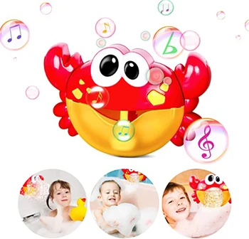 Outdoor Bubble Machine Crabs Frog Music Kids Bath Toys Bathtub Soap Automatic Bubble Maker Baby Bathroom Toy for kids Children 1