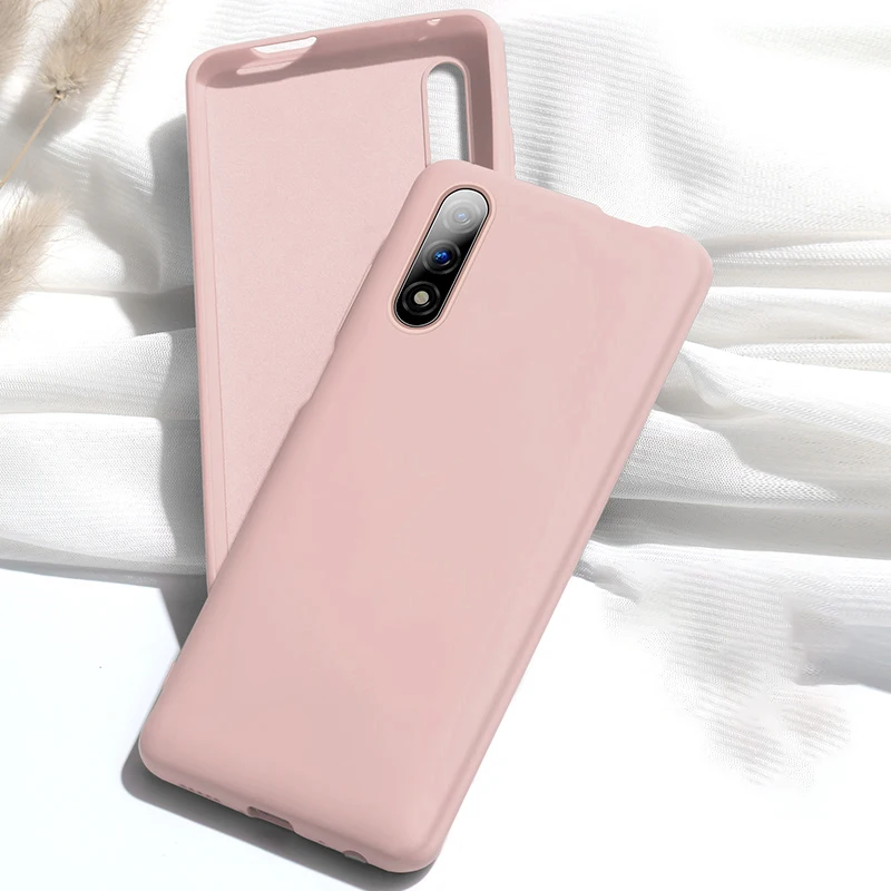Мягкий жидкий силиконовый чехол для huawei Honor 8X 9X Global HONOR 10i 20 Pro 20s 10 Lite 8A 8S 9 8 V10 V20 тонкий силиконовый чехол - Цвет: LPink