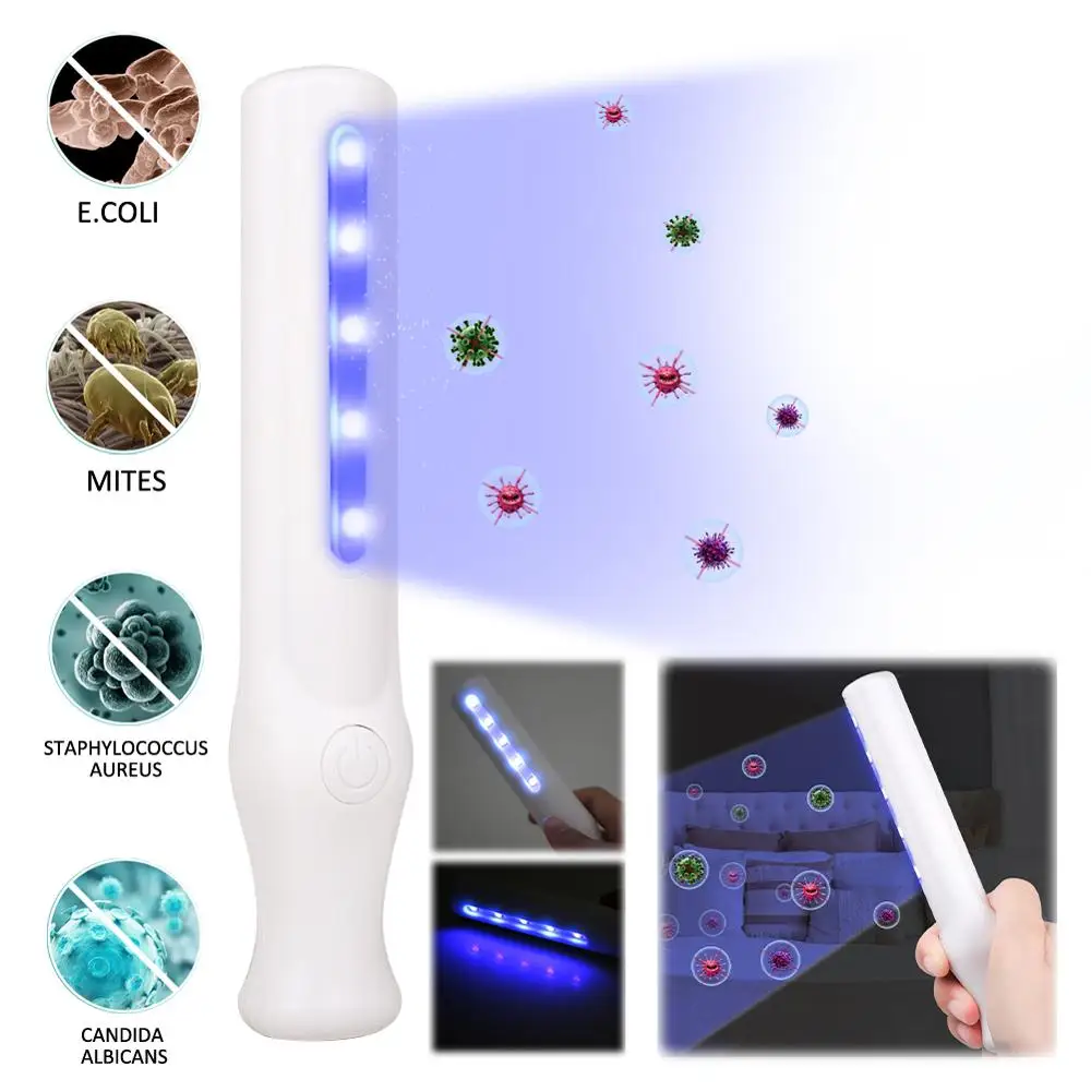 

Mini Portable UV Sanitizer Handheld UV Light Disinfection Lamp for Home Office Travel Car