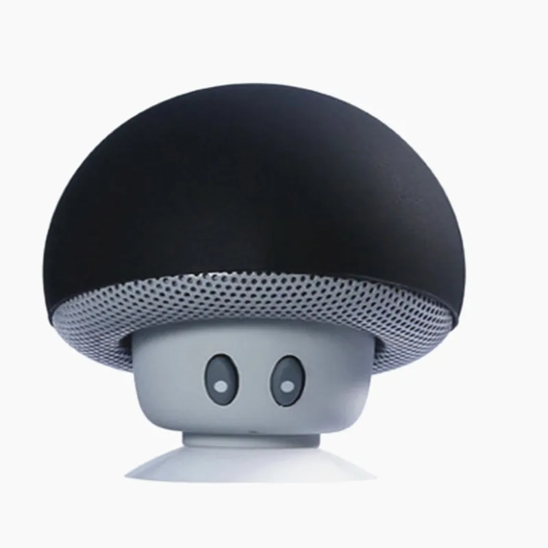 

Cartoon Small Mushroom Head Bluetooth Sound Box Silicon Rubber Sucker Desktop Loudspeaker Portable Mobile Phone Bracket