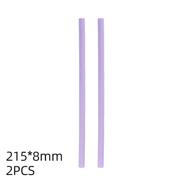 2 шт многоразовая Питьевая соломинка высокого качества Экологичная силиконовая соломинка для кружек домашние вечерние складные соломинки для питья сока - Цвет: A-S-purple