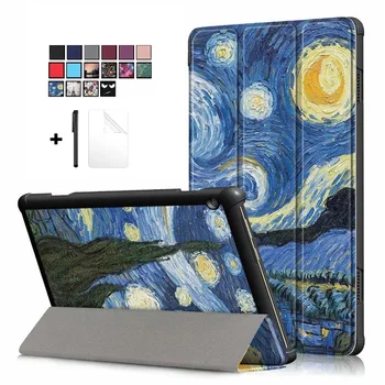 

Tablet Case for Lenovo Tab M10 Plus FHD TB-X606F TB-X605F TB-X505F Ultra Slim Magnetic Folding Stand Shell with Stylus+Film
