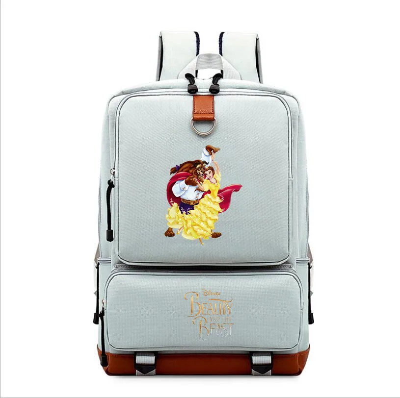 Детская Красавица и Чудовище mochila Печать Рюкзак для подростков школьная сумка дорожная сумка для ноутбука рюкзак - Цвет: I