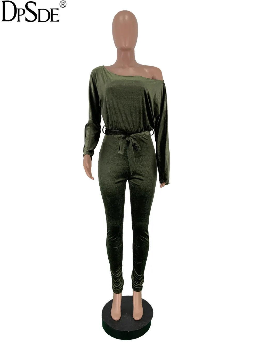 DPSDE черный сохраняющий тепло зимний комбинезон женский комбинезон с воротником росы полный рукав шерстяной комбинезон Новинка повседневный комбинезон с Beilt