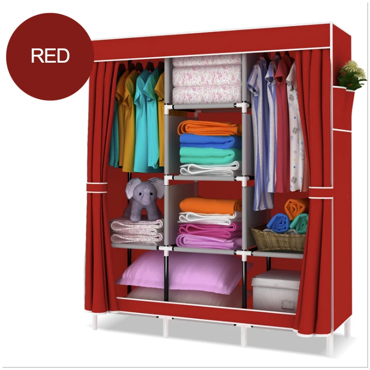Bedroom Multipurpose Fold Portable Non-woven Storage Cabinet Dustproof Oxford Cloth Home Furniture Wardrobe Shelf Organizer Bedroom Multipurpose Fold Portable Non-woven Storage Cabinet Dustproof Oxford Cloth Home Furniture Wardrobe Shelf Organizer