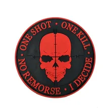 Спорт на открытом воздухе Круглый Светящийся магический Снайпер ПВХ нарукавник череп нарукавник липучка многоцветный бутик значок инструмент