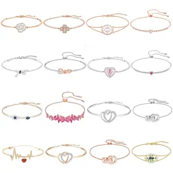 

High Quality SWA SL011 Bracelet Fashion Elegant Austrian Brand Crystal Bracelet with Original Logo Woman Bracelet Jewelry Gift