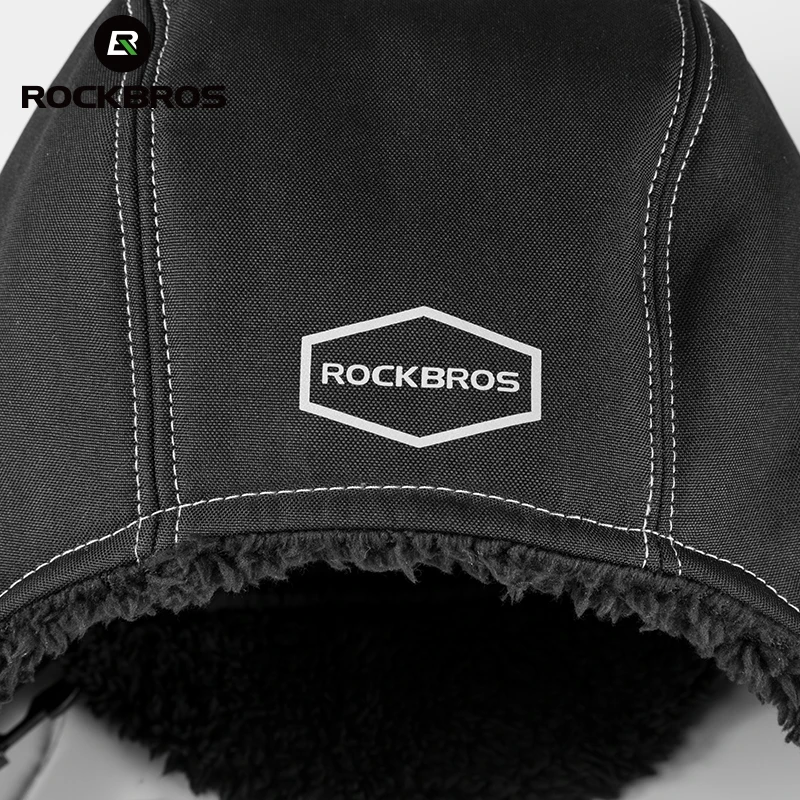 ROCKBROS зимняя шапка-ушанка Trapper зимняя теплая флисовая шапка нейлоновая оболочка ветрозащитная велосипедная охотничья ушанка Спортивная повседневная Кепка