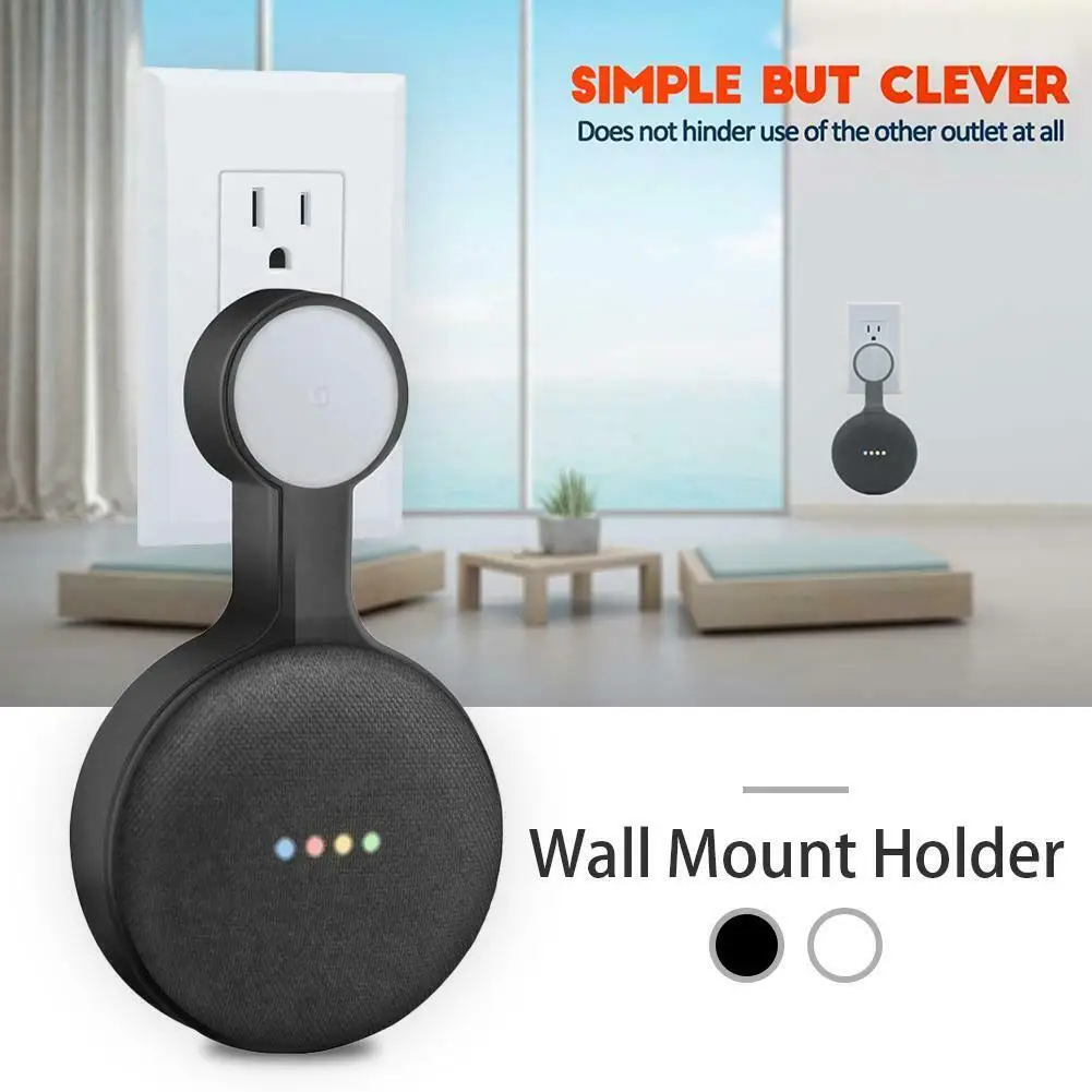 1pc Wall Outlet Mount Holder Hanger Stand Grip For Google Mini Voice Assistants